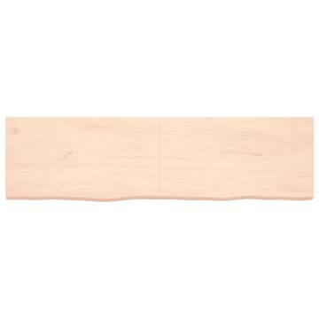 Wall Shelf 180x50 cm - Untreated Solid Oak Wood - Hipo Market