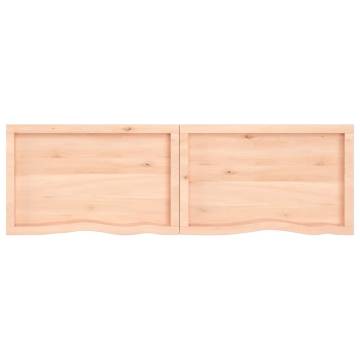 Wall Shelf 180x50 cm - Untreated Solid Oak Wood - Hipo Market