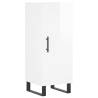 Stylish Highboard High Gloss White - 34.5x34x180 cm