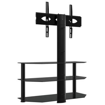 Stylish Corner TV Stand for 32-70 Inch TVs - 3 Tiers Black