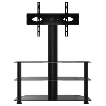 Stylish Corner TV Stand for 32-70 Inch TVs - 3 Tiers Black