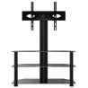 Stylish Corner TV Stand for 32-70 Inch TVs - 3 Tiers Black