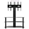 Stylish Corner TV Stand for 32-70 Inch TVs - 3 Tiers Black