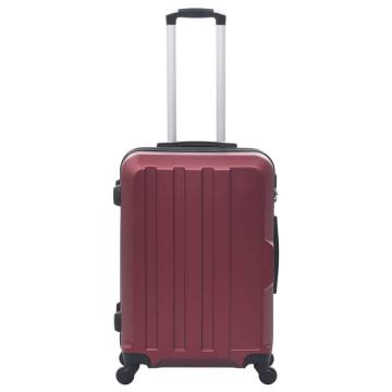 Hardcase Trolley Set 3 pcs - Wine Red ABS | Hipomarket