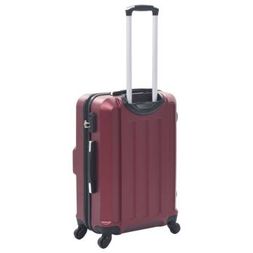 Hardcase Trolley Set 3 pcs - Wine Red ABS | Hipomarket