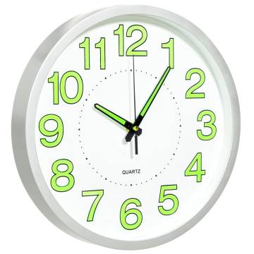 Luminous Wall Clock White 30 cm - Easy Read Timepiece