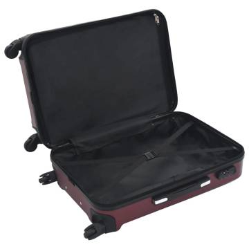 Hardcase Trolley Set 3 pcs - Wine Red ABS | Hipomarket