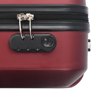 Hardcase Trolley Set 3 pcs - Wine Red ABS | Hipomarket