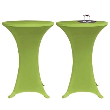 Stretch Table Cover 4 pcs 60 cm Green - Festive Table Decoration