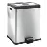 EKO Pedal Bin Rejoice 2x30 L Matte Silver - Modern Waste Solution