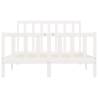 White Solid Wood Bed Frame 160x200 cm | Stylish & Sturdy