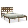 Honey Brown Solid Wood Bed Frame - 120x190 cm Small Double