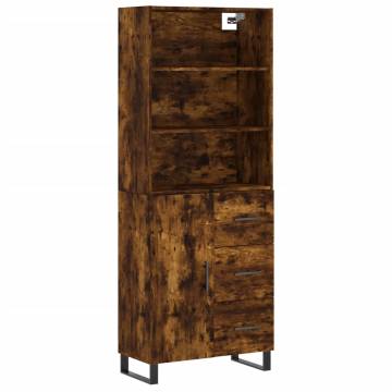 Highboard Smoked Oak - Stylish Storage Solution | Hipomarket