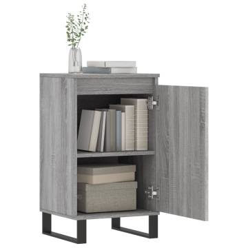 Stylish Grey Sonoma Sideboards - 2 pcs Engineered Wood