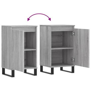 Stylish Grey Sonoma Sideboards - 2 pcs Engineered Wood