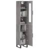 Highboard Grey Sonoma - Stylish Engineered Wood Storage | HipoMarket