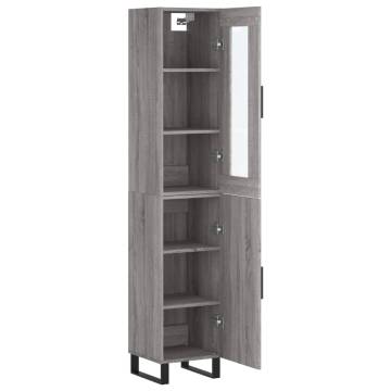 Highboard Grey Sonoma - Stylish Engineered Wood Storage | HipoMarket