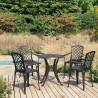 5 Piece Bistro Set Cast Aluminium Black Colour black Number of 4 