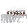 Christmas Reindeers 6 pcs Silver 120 LEDs - Festive Decoration