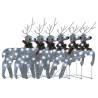 Christmas Reindeers 6 pcs Silver 120 LEDs - Festive Decoration