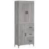 Stylish Grey Sonoma Highboard - 69.5x34x180 cm | HipoMarket