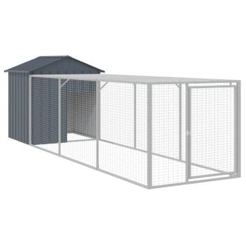 Durable Chicken Cage with Run - Galvanised Steel | HipoMarket