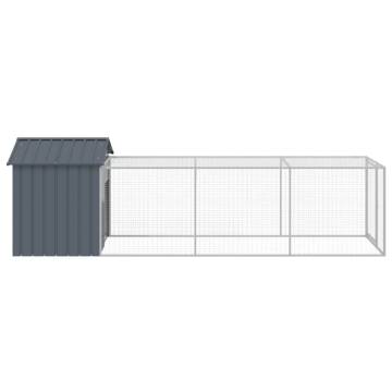 Durable Chicken Cage with Run - Galvanised Steel | HipoMarket