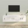 3 Piece TV Cabinet Set High Gloss White Engineered Wood Colour high gloss white Quantity in Package 3 