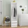 Wardrobe with Drawers White 50x50x200 cm Engineered Wood Colour white Size 50 x 50 x 200 cm Quantity in Package 1 Amount 2 drawers 