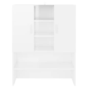 High Gloss White Washing Machine Cabinet - 70.5x25.5x90 cm