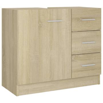 Sink Cabinet Sonoma Oak 63x30x54 cm - Stylish Bathroom Storage