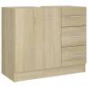 Sink Cabinet Sonoma Oak 63x30x54 cm - Stylish Bathroom Storage