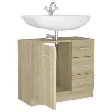 Sink Cabinet Sonoma Oak 63x30x54 cm - Stylish Bathroom Storage