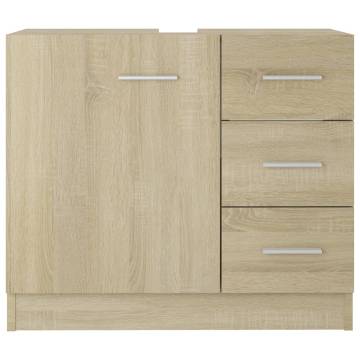 Sink Cabinet Sonoma Oak 63x30x54 cm - Stylish Bathroom Storage