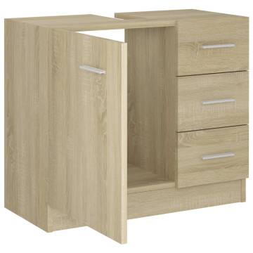 Sink Cabinet Sonoma Oak 63x30x54 cm - Stylish Bathroom Storage