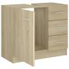 Sink Cabinet Sonoma Oak 63x30x54 cm - Stylish Bathroom Storage