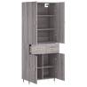 Stylish Highboard Grey Sonoma - 69.5x34x180 cm | HipoMarket UK