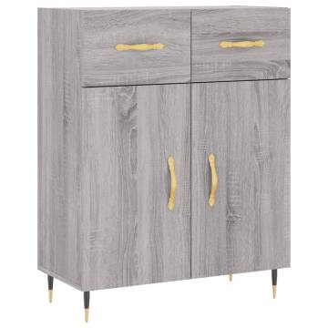 Stylish Highboard Grey Sonoma - 69.5x34x180 cm | HipoMarket UK