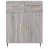 Stylish Highboard Grey Sonoma - 69.5x34x180 cm | HipoMarket UK