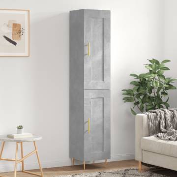 Highboard Concrete Grey - Stylish Engineered Wood Storage