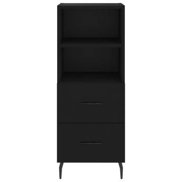 Elegant Highboard - Black 34.5x34x180 cm - Hipomarket