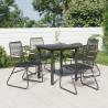 5 Piece Garden Dining Set Black PVC Rattan Quantity in Package 5 Number of 4 