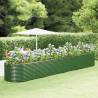 Garden Raised Bed Green 554x100x68 cm Powder-coated Steel Colour green Size 554 x 100 x 68 cm Quantity in Package 1 