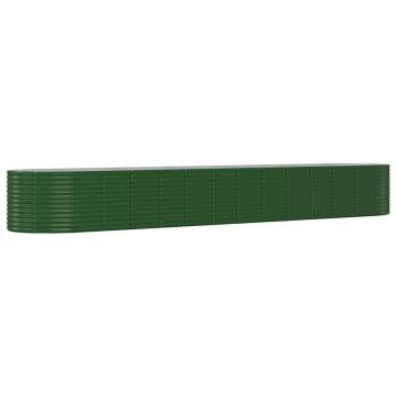 Garden Raised Bed Green - 554x100x68 cm Powder-coated Steel