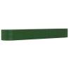 Garden Raised Bed Green - 554x100x68 cm Powder-coated Steel