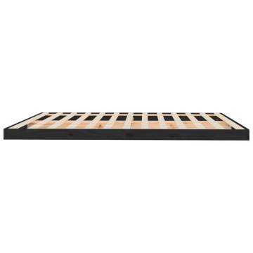 Black Bed Frame 180x200 cm Super King Size - Pine Wood