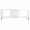 Elegant High Gloss White Coffee Table - 90x50x36.5 cm