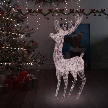 XXL Acrylic Christmas Reindeer with 250 LED Lights - 180 cm