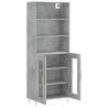 Stylish Highboard Concrete Grey - 69.5x34x180 cm | HiPoMarket