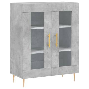 Stylish Highboard Concrete Grey - 69.5x34x180 cm | HiPoMarket